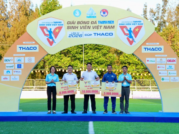 Tiền vệ tài hoa người Hà Tĩnh xuất sắc nhất VCK TNSV THACO cup 2026