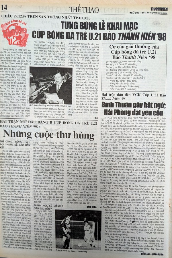 U.21 Báo Thanh Niên bệ phóng tài năng cho bóng đá   Việt Nam