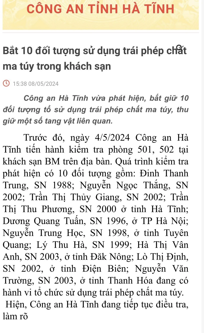 VFF: Vụ 5 cầu thủ Hà Tĩnh bị bắt vì sử dụng ma túy là rất nghiêm trọng VFF: Vụ 5 cầu thủ Hà Tĩnh bị bắt vì sử dụng ma túy là rất nghiêm trọng