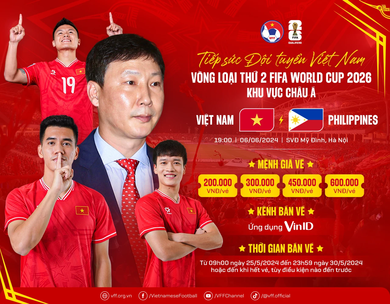 Vé xem trận HLV Kim Sang-sik ra mắt cùng đội tuyển Việt Nam bán ở đâu, giá bao nhiêu?