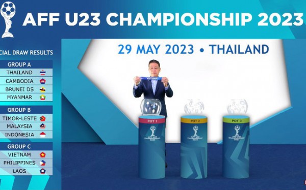 Việt Nam cùng bảng với Philippines và Lào tại giải U23 Đông Nam Á 2023