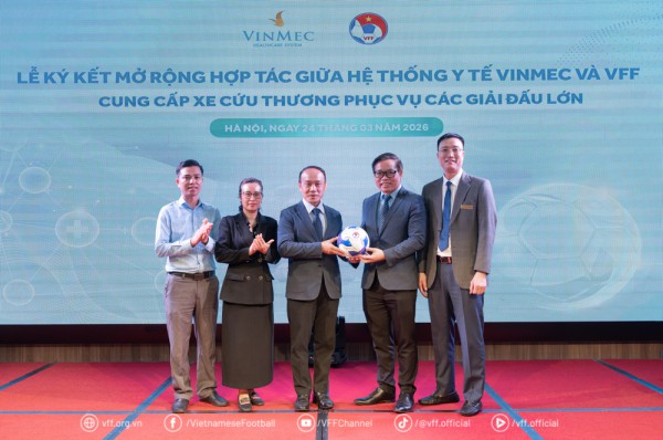 Vinmec cung cấp dịch vụ cứu thương chất lượng cao cho đội tuyển Việt Nam
