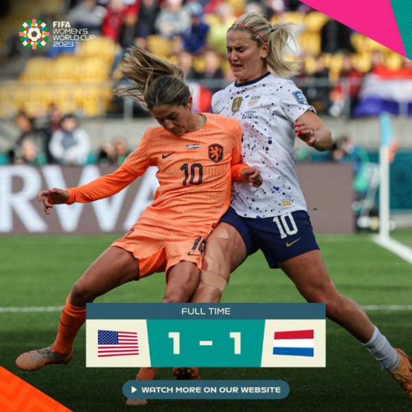 World Cup nữ 2023 – ĐT nữ Mỹ chật vật hòa ĐT nữ Hà Lan
