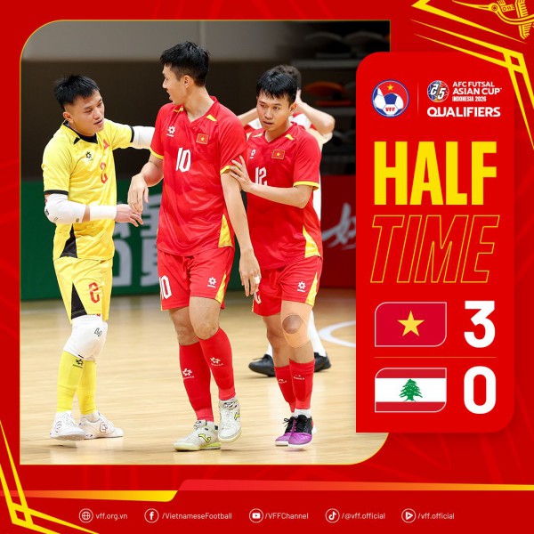 Đánh bại Li Băng, đội tuyển Việt Nam xuất sắc giành vé dự VCK futsal châu Á: VFF thưởng 600 triệu đồng Đánh bại Li Băng, đội tuyển Việt Nam xuất sắc giành vé dự VCK futsal châu Á: VFF thưởng 600 triệu đồng