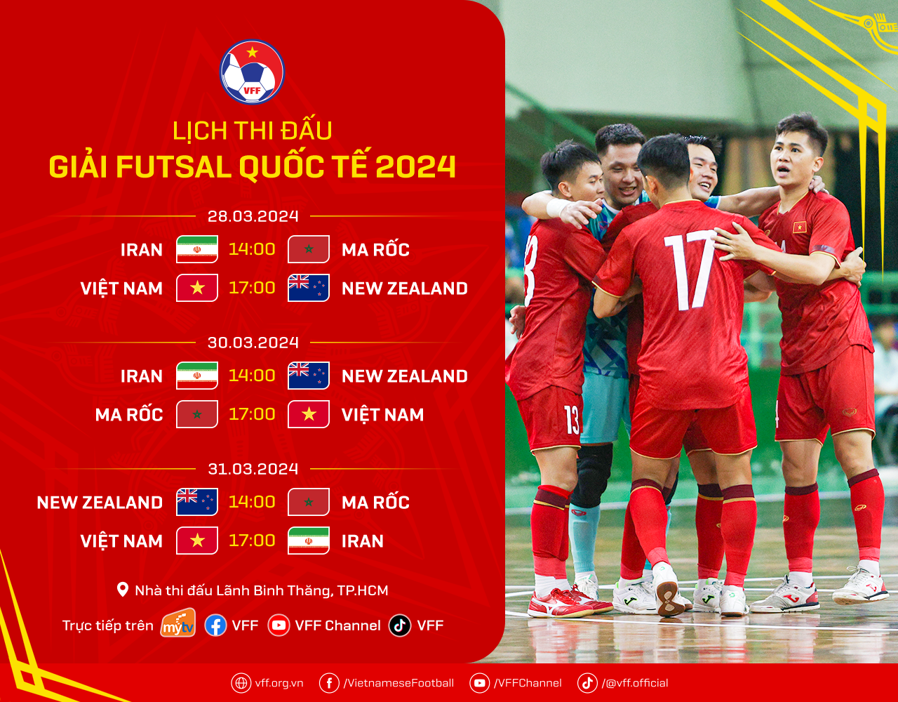 Đội tuyển futsal Việt Nam hòa New Zealand trong trận ra quân tại Giải futsal quốc tế 2024