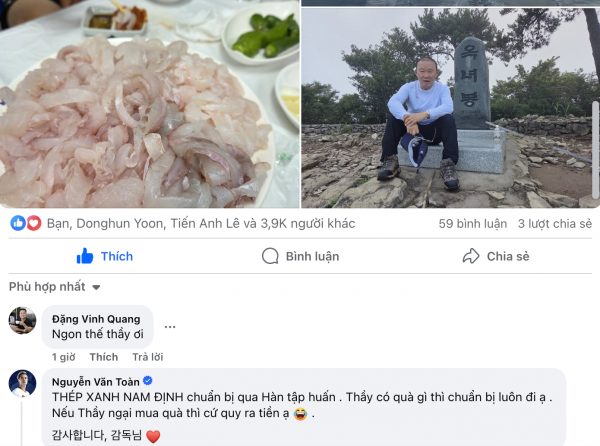 Ông Park đăng ảnh ngầu, trò cưng Văn Toàn nghịch ngợm với gợi ý 'dễ thương' Ông Park đăng ảnh ngầu, trò cưng Văn Toàn nghịch ngợm với gợi ý 'dễ thương'