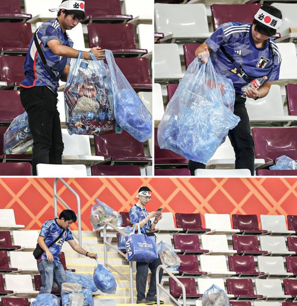 World Cup 2022: CĐV Nhật thể hiện đẳng cấp sau trận thắng lịch sử trước Đức