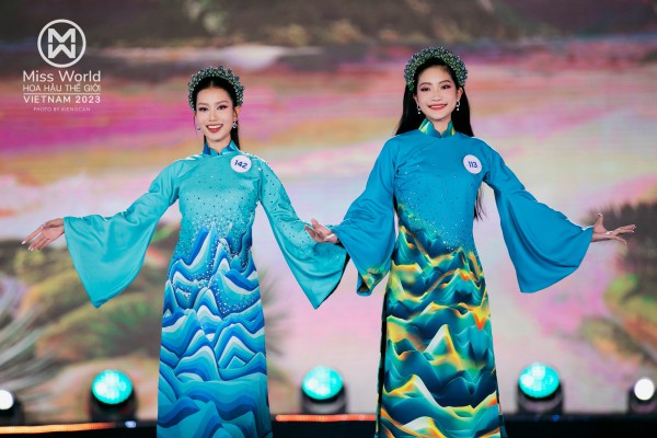 Mãn nhãn BST "Sóng" của NTK Việt Hùng trong đêm CK Miss World Vietnam 2023