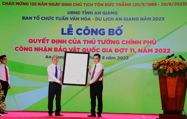 An Giang công bố bảo vật quốc gia Mukhalinga Ba Thê