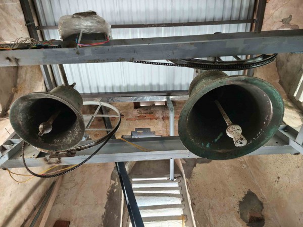 Chuông đồng đúc từ súng thần công ở nhà thờ gần 140 tuổi