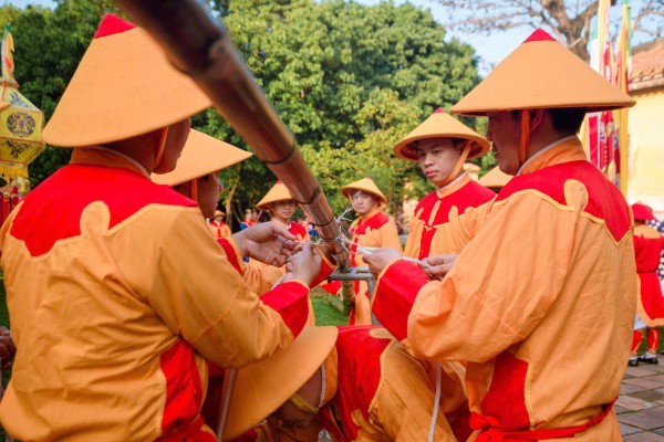 Du khách hứng thú với tết Huế trong Hoàng cung triều Nguyễn