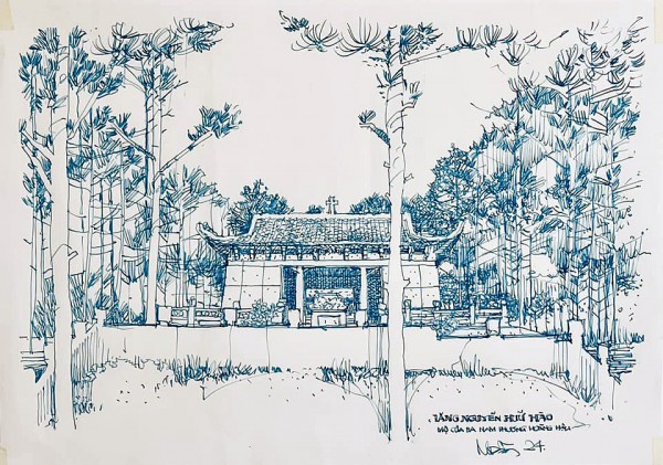 Góc ký họa: Lăng Nguyễn Hữu Hào
