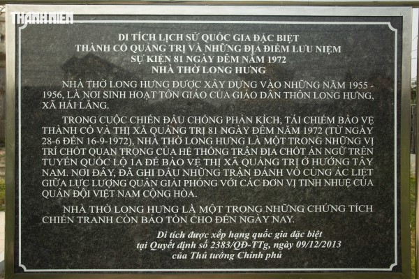Khám phá nhà thờ gắn liền với 81 ngày đêm lịch sử tại Quảng Trị