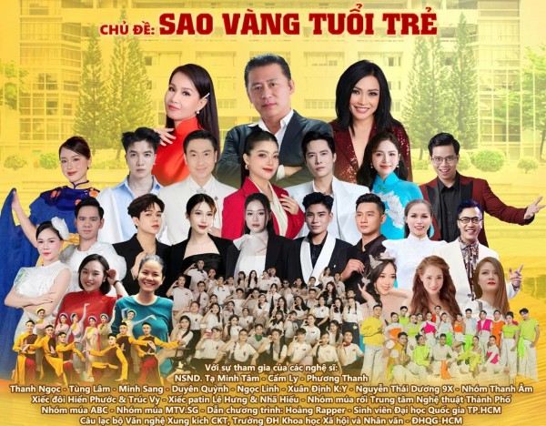 NSND Tạ Minh Tâm, Cẩm Ly, Phương Thanh... đưa 'Sao vàng tuổi trẻ' đến với sinh viên