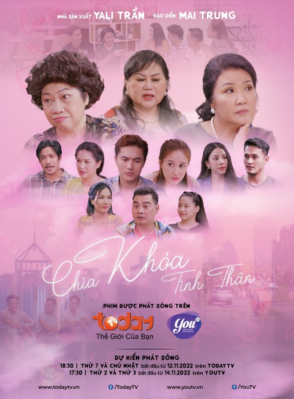 Nghệ sĩ Yali Trần, Phi Phụng, Ngân Quỳnh ra mắt phim sitcom hài ‘Chìa khóa tình thân’
