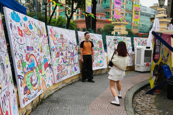 Saigon Urban Street Fest mang hơi thở nghệ thuật đường phố phả vào Sài Gòn đương đại