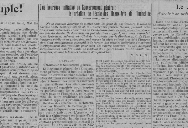 Trăm năm Trường Mỹ thuật Đông Dương: Xung quanh nghị định thành lập trường