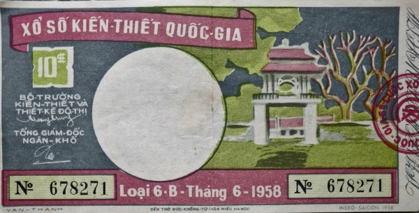 Độc lạ những tờ vé số kiến thiết xưa Độc lạ những tờ vé số kiến thiết xưa