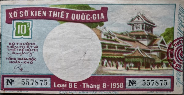 Độc lạ những tờ vé số kiến thiết xưa Độc lạ những tờ vé số kiến thiết xưa