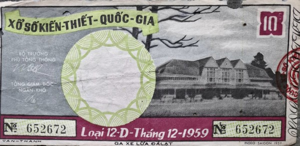 Độc lạ những tờ vé số kiến thiết xưa Độc lạ những tờ vé số kiến thiết xưa