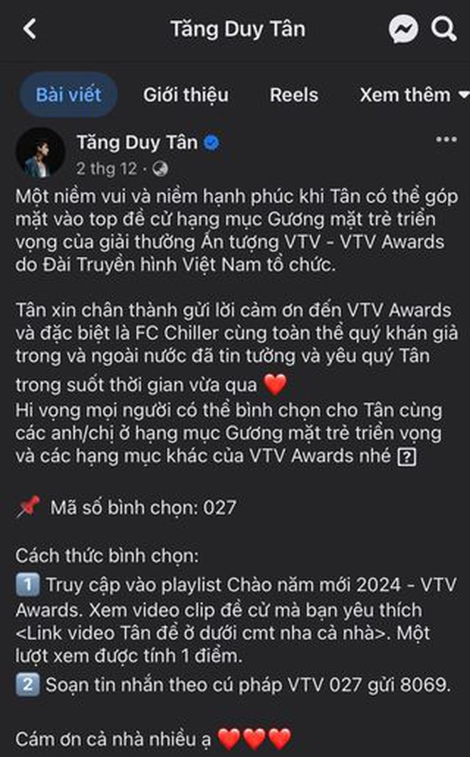 Các đề cử Gương mặt ấn tượng kêu gọi khán giả bình chọn tại VTV Awards 2023