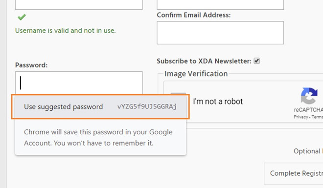 Cách dùng Chrome để tạo mật khẩu bảo mật tự động