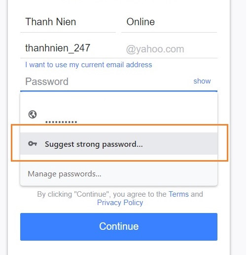 Cách dùng Chrome để tạo mật khẩu bảo mật tự động