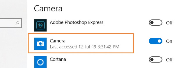 Cách kiểm tra ứng dụng đang mở webcam và microphone trên Windows 10